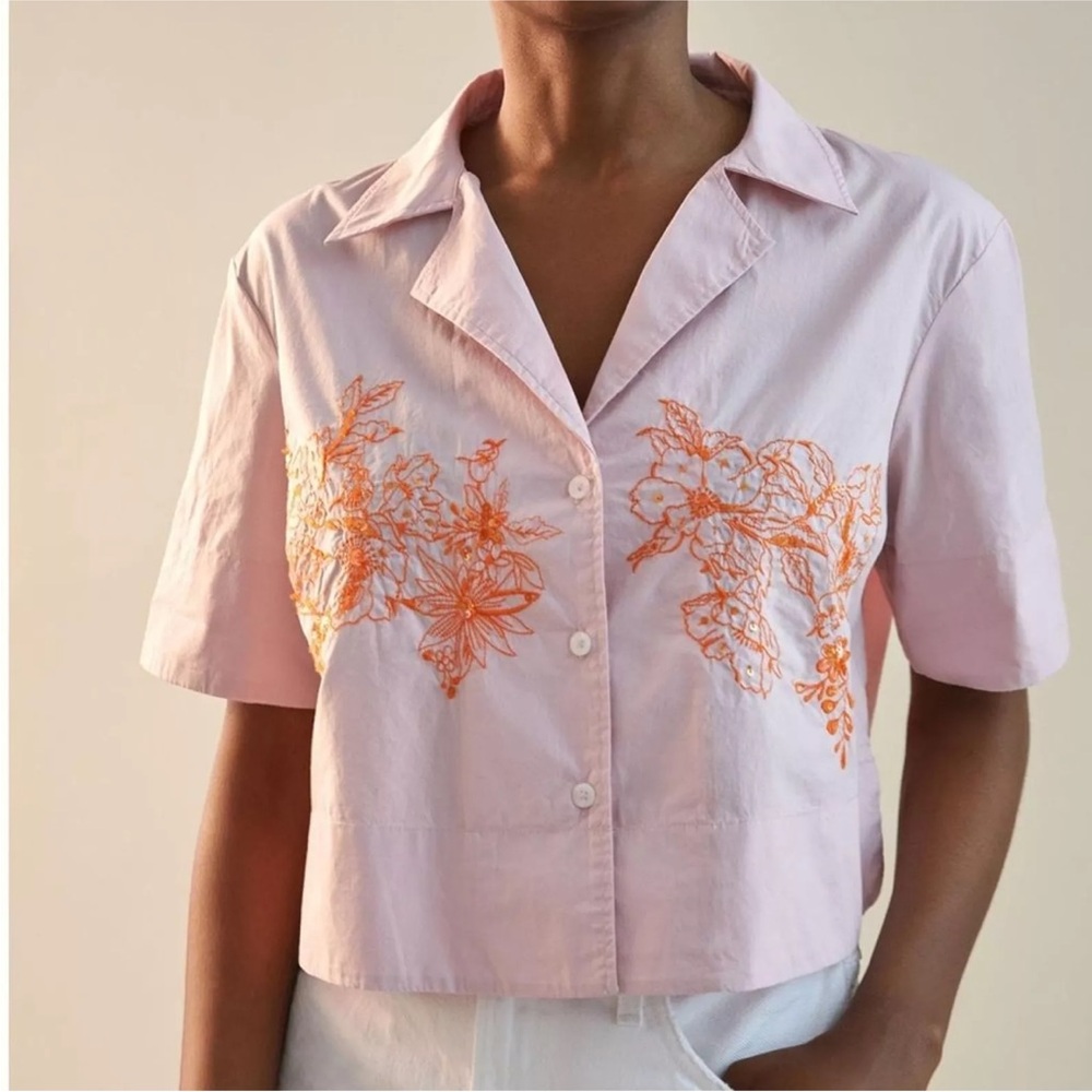 Maeve embroidered blouse